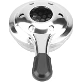 Mini Alcohol Stove Burner - Portable Efficient Stainless Steel Fondue Burner with Anti-Scald Handle and Safety Cover, Camping Panic Cooking Pot Fondue Fuel Perfect for Buffets and Catering Events
