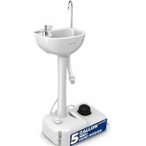 SereneLife Portable Hand Washing Station, 100+ Hand Washes, Hands-Free Foot Pump, Soap Dispenser, and Drain Hose, Ideal for Outdoor Events, Camping, Boating and Worksites
