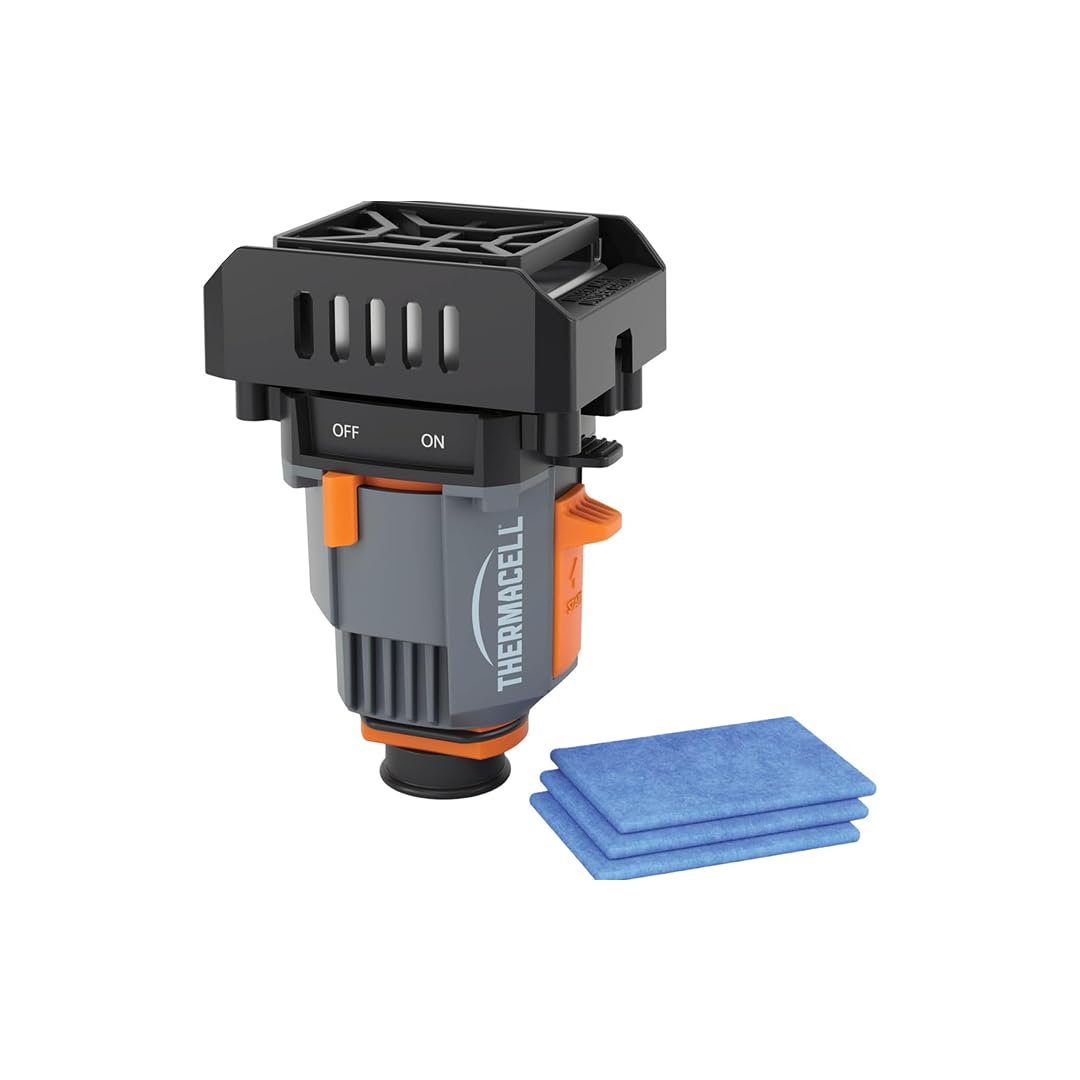 Thermacell Backpacker Mosquito and Midge Protector Includes 3 x 4hr Mats Runs on Camp Fuel Canister EN417 Water-Resistant Bag Easy to Use Highly Effective DEET-Free 20 sq m Zone of Protection