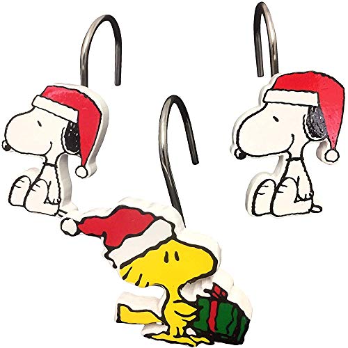 Peanuts Holiday Shower Curtain and Hook Set Pricepulse