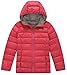 Wantdo Girl's Lightweight Puffer Down Winter Jacket Hooded Packable Windbreaker