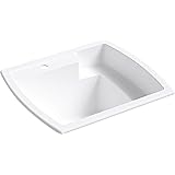 STERLING, a KOHLER Company 995-0 Latitude 25-inch by 22-inch Top-mount Single Bowl Vikrell Utility Sink, White