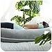 Pharmedoc Pregnancy Pillow Replacement Jersey Cover (Cover Only) for C Shaped Full Body Pillow - Body Pillow Cover Only - Grey
