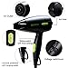 Professional Folding Blow Dryer for Travel 1300 to 1500W Negative Ion Small Hair Dryer Dual Voltage Lightweight,Mini 9x10 Inch Size, Gifts for Women,Green