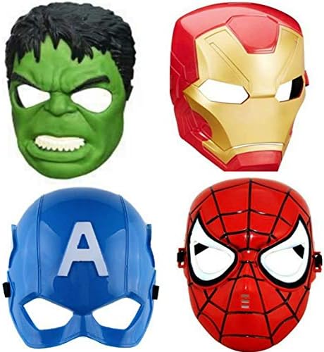 Mashoor Party Maker ® Kid's Super Hero Cartoon Plastic Avengers Masks - Pack of 4