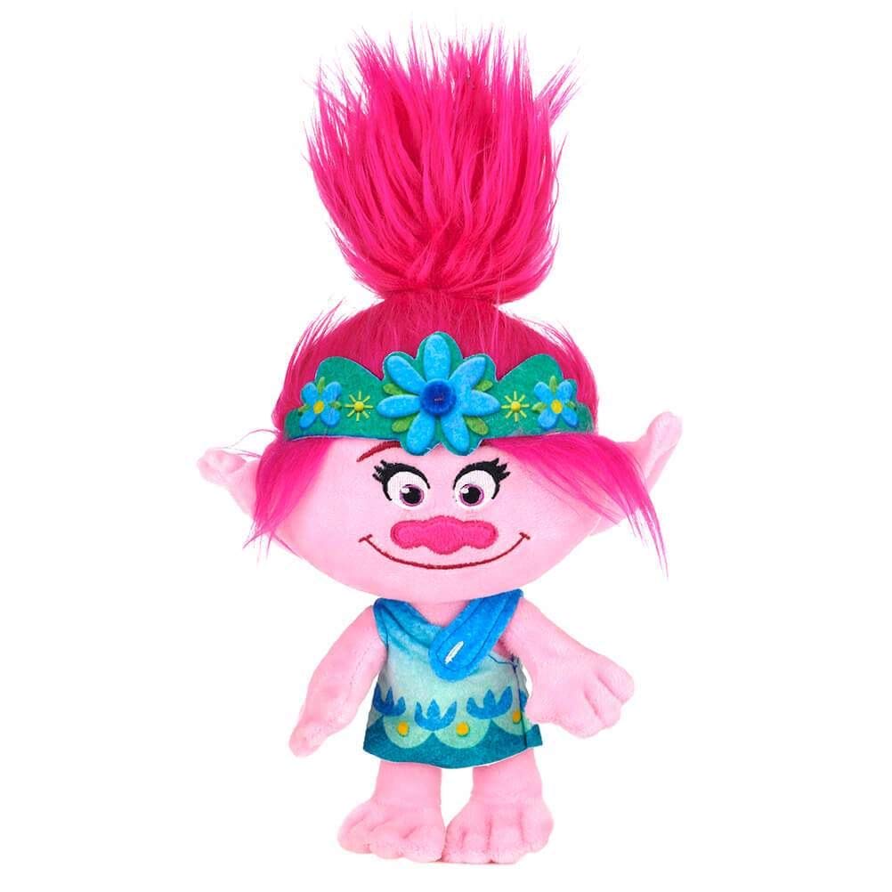 Posh Paws 37399 Trolls World Tour Poppy Soft Toy 28cm (10 inches), Multicolor