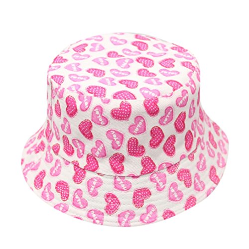 Sunward Sun Beach Beanie Sun Protective Hat Cute Kids Girl Baby Summer Outdoor Bucket Hats Cap New (Pink) - Thumbnail 3