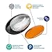 Lumitronics RV 12V Oval Porch Utility Light - Clear & Amber Lenses (Black)
