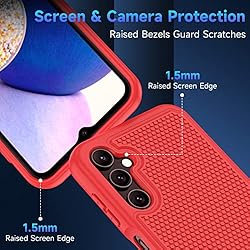 Huness for Samsung Galaxy A14 5G Case with Tempered