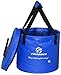 Freegrace Premium Collapsible Bucket -Multifunctional Folding Bucket -Perfect Gear for Camping, Hiking & Travel (Navy Blue, 16L(Upgraded))