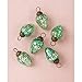 Luna Bazaar Glass Ornaments (Laura Design) - Vintage-Style Decoration for Home, Wedding and Holiday Décor (Set of 6, Mini, Vintage Green)