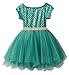 Fiream Soft and Comfortable Well-Made Mermaid Short Sleeve Princess Tulle Dress(JP014,4-5Y)