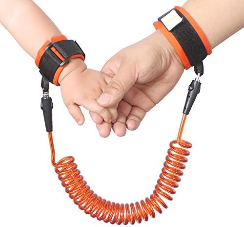 Talent Fashion Anti Lost Belt Wrist Link/Band Safety Harness Soft Cuff Secure Cut-Proof Core for Kids/Toddler Preschoolers Orange(2.5m/98")