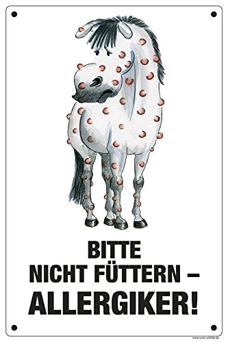 Boxenschild / Stalltafel 'nicht füttern - Allergiker'