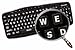 English US Large Letters Keyboard Stickers Matte Non Transparent Black Background (Upper CASE) by 4Keyboard
