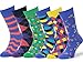 Easton Marlowe Mens 6 Pk Colorful Patterned Dress Socks, European Made