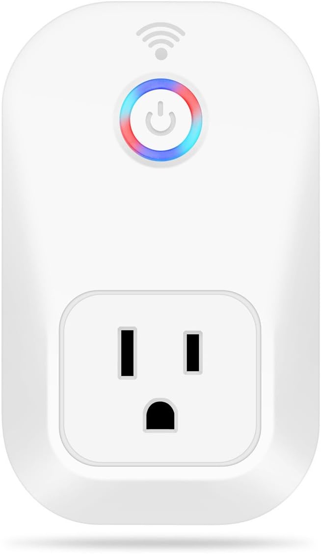 Smart Plug, EPOLLO WiFi Smart Socket Timer Function Enabled, Wireless Remote Control Outlet from Phone, Compatible with Alexa And Support 2.4GHz, Manage Time For Electric Appliances 1PC