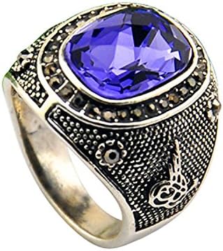 Cherryn Luxury Jewelry Big Crystal Purple RingFor Men rose gold engagement ring girls fashion rings
