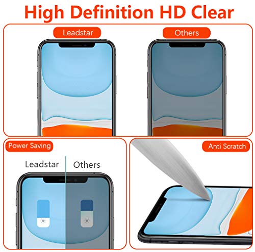 Leadstar compatible iPhone 11 and iPhone XR Screen Protector 6.1 Inch Premium 3D Tempered Glass Screen Protector for IPhone 11 and IPhone XR 6.1 Inch （Case friendly）