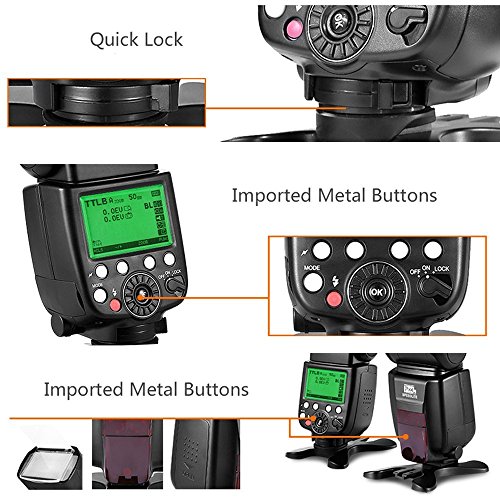 Pixel X800N Pro Wireless Flash Speedlite Master + Slave Flash Cameras TTL Flash Speedlite for