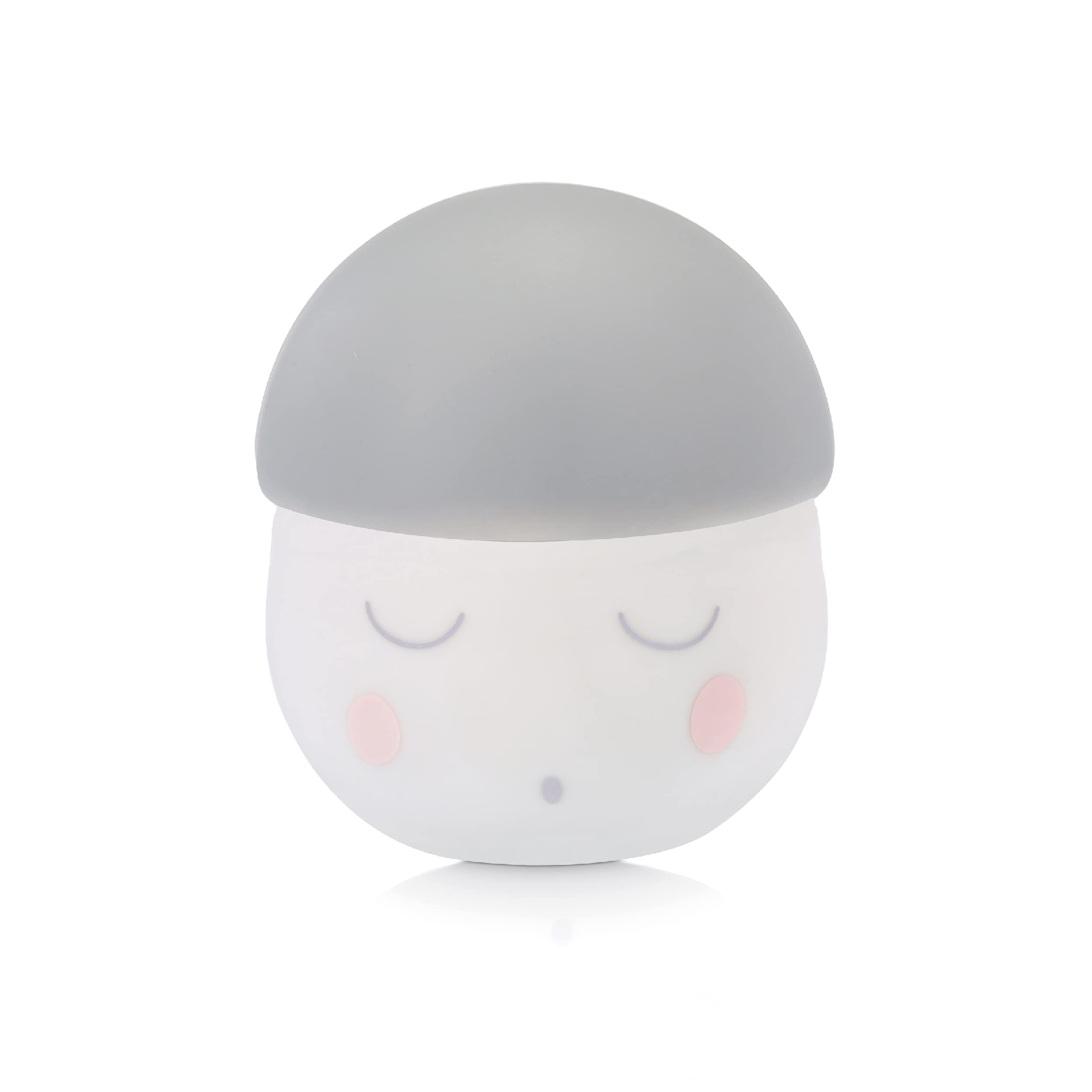 Babymoov Gray Squeezy Night Light, Soft Silicone Night Lamp, Sleep Aid for Babies and Kids, 200 Hour Battery Life , Pack of 1