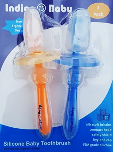 Ultrasoft Silicone Baby Toothbrush for Infant Dental Hygiene, Extra Value 2 pack