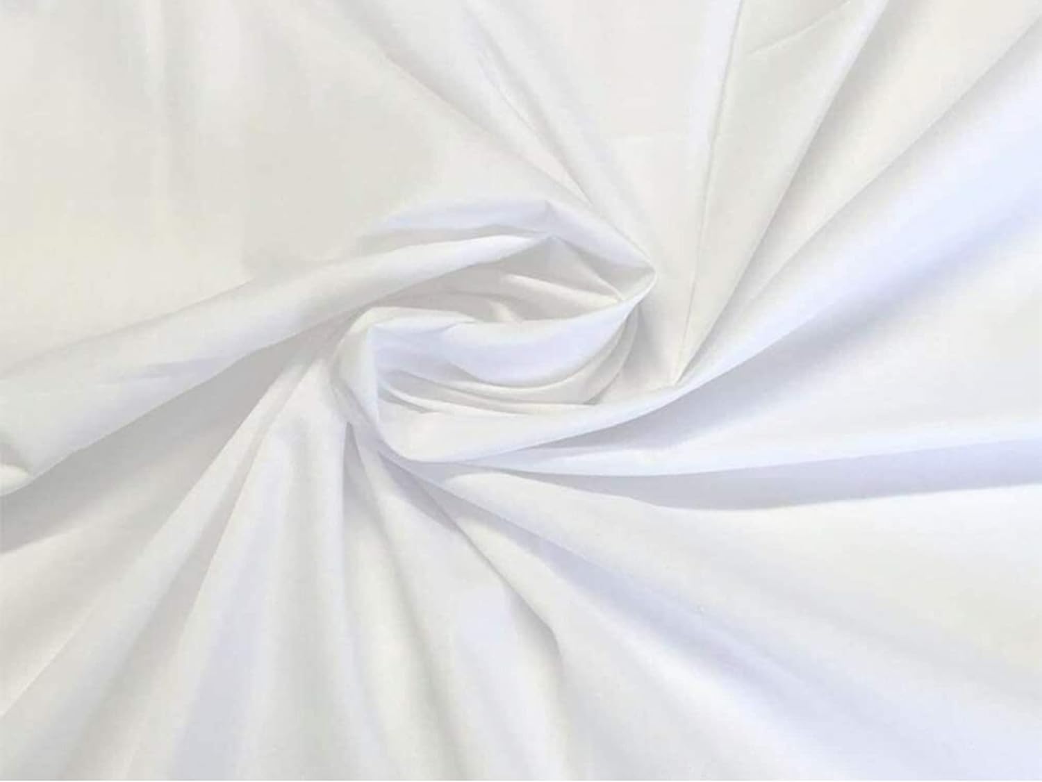 Plain White 100% Cotton Fabric for Arts & Crafts, Dressmaking, Quilting, Sewing, Bedding, Pillowcases, Bunting - 150 CM Extra Wide by BURLAS (White, 1 Metre) — image 1