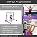 Xtek Gym Gymnastics Kip Bar for Kids, Adjustable Height Horizontal Bar, Sturdy Junior Training Equipment for Home - Fits Regular Size Mat (4ft wide) (Purple)