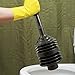 PlumbCraft 7505900 Heavy Duty Toilet Plunger – Bellows Style Can Clear Even Stubborn Blockage with Minimal Effort, Black