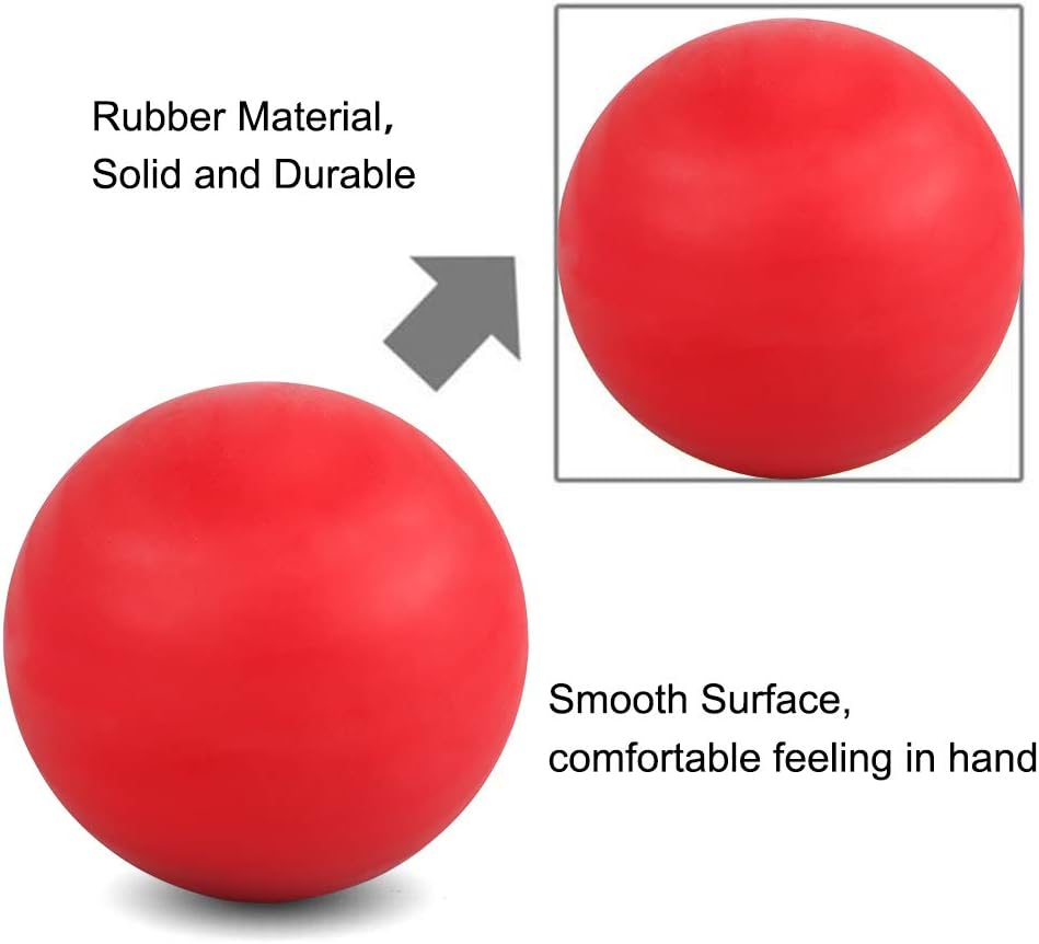 WOVTE Massage Lacrosse Ball for Sore Muscles, Shoulders, Neck, Back, Foot, Body, Deep Tissue, Trigger Point, Muscle Knots, Yoga and Myofascial Release (Red): Health & Personal Care