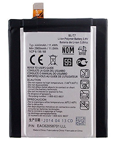 BL-T7 Battery with Flex Cable for LG G2 D800 D801 LS980 VS980