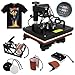 F2C 5 in 1 Professional Digital Transfer Sublimation Swing-Away 360-degree Rotation Heat Press Machine Hat/Mug/Plate/Cap/T-Shirt Multifunction Black primary