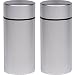 2x Stash Jar - Airtight Smell Proof Durable Multi-Use Portable Metal Herb Container. Waterproof Aluminum Screw-top Lid Lock Odor. Beautiful Discreet Design Store Herbs Tobacco Spices Securely Silver primary