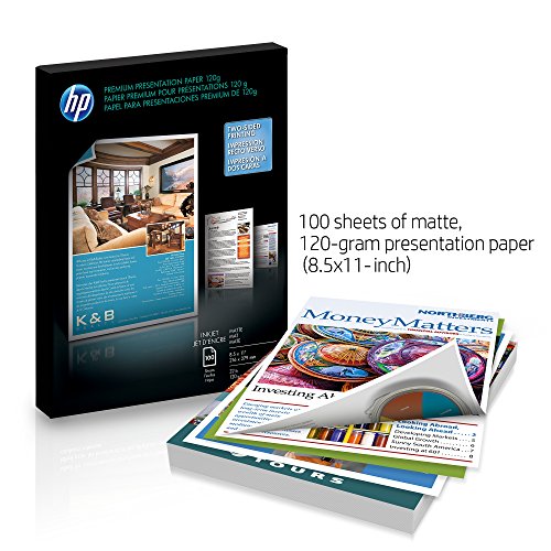 HP Premium Presentation Paper for Inkjet Printer, Matte, 8.5x11, 100