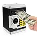 Jhua Cartoon Piggy Bank Password Electronic Money Bank Safe Saving Box ATM Bank Safe Locks Panda Smart Voice Prompt Money Piggy Box for Children/Christmas Gift (Black)