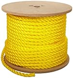 Rope King TP-58300Y Twisted Poly Rope - Yellow - 5/8 inch x 300 feet