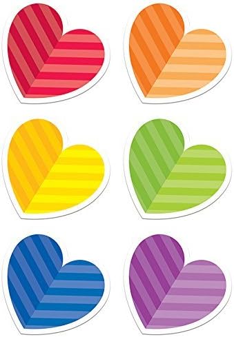 Rainbow Hearts Cut Outs - Classroom Display - Die Cut Accents