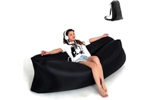 LIANG Inflatable Lounger Portable Hammock Air Sofa and Camping Chair with Water Proof& Anti-Air Leaking Design, Ideal Inflata