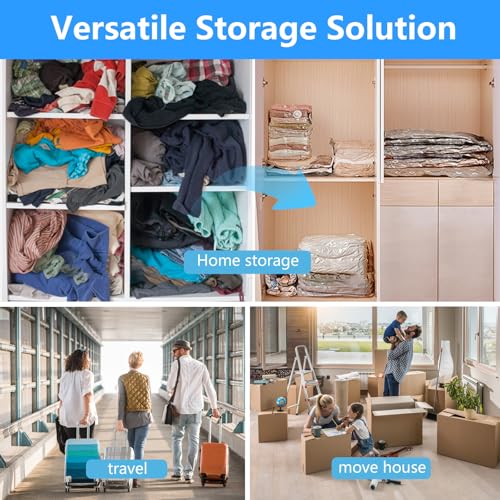 Vacuum Storage Bag with Electric Air Pump, Set Of 8, Reuse Vacuum Compression Bags Vacuum Cleaner, Vacuum Bag Duvet, Vacuum Pouch Clothing
