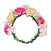 Valdler Champagne Rose Flower Crown for Festival Wedding Party (1 pcs)