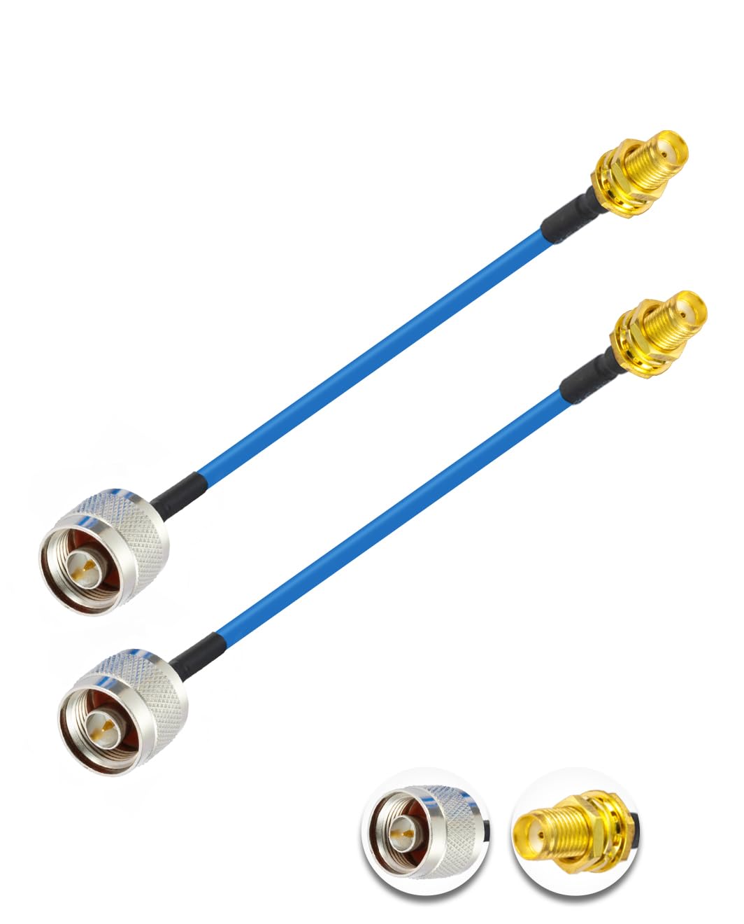 Vecys 2PCS SMA Female to N Type Male RF Coaxial Cable N Type RF Coax Pigtail Cable 6" /15CM RG402 SMA Male 50 Ohm Low Loss Extension Cable