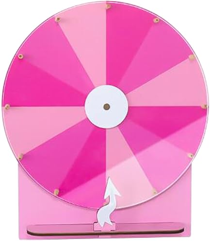 Roue Jeu Roue De Prix, Roue De Prix De Table, 12 Emplacements Fortune Roulette, Jeu De Prix, Roue De Prix Coloru00e9e Avec Support, Tableau Acrylique Effau00e7able, Pour Salons, Fu00eates, Carnaval Roue De