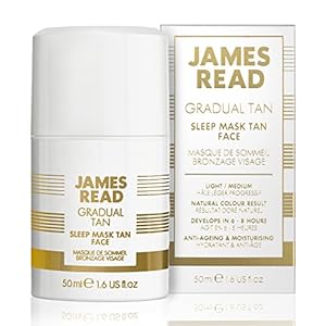 JAMES READ Sleep Mask, Overnight Gradual Tan Gel for the Face, Light to Medium Tone, 50 ml