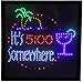 19x19 Large It's 5:00 Somewhere Motion LED Sign by WI