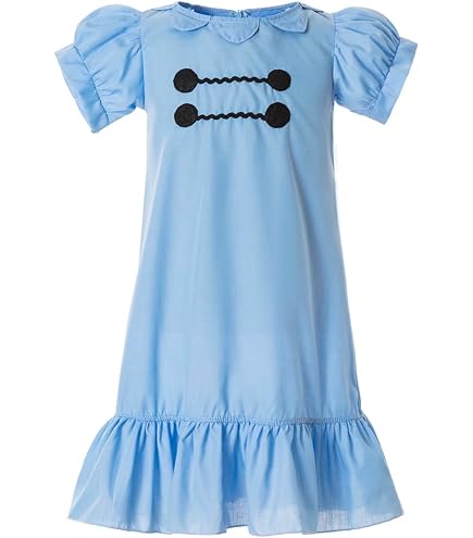 Lucy Comic Strip Good Grief Halloween Costume Cosplay Kids Children Blue Dress (Blue, 2/3) : Clothing, Shoes & Jewelry