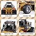 RC Shovel Loader Tractor Remote Control Car Toy, Full Functional Construction Vehicle with Lights