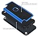 iPod Touch, Dual-layer Heavy Duty Matte Rugged Protective Cover Case for Appple iPod Touch 6th Gen 5th Gen by Cazle (Blue)