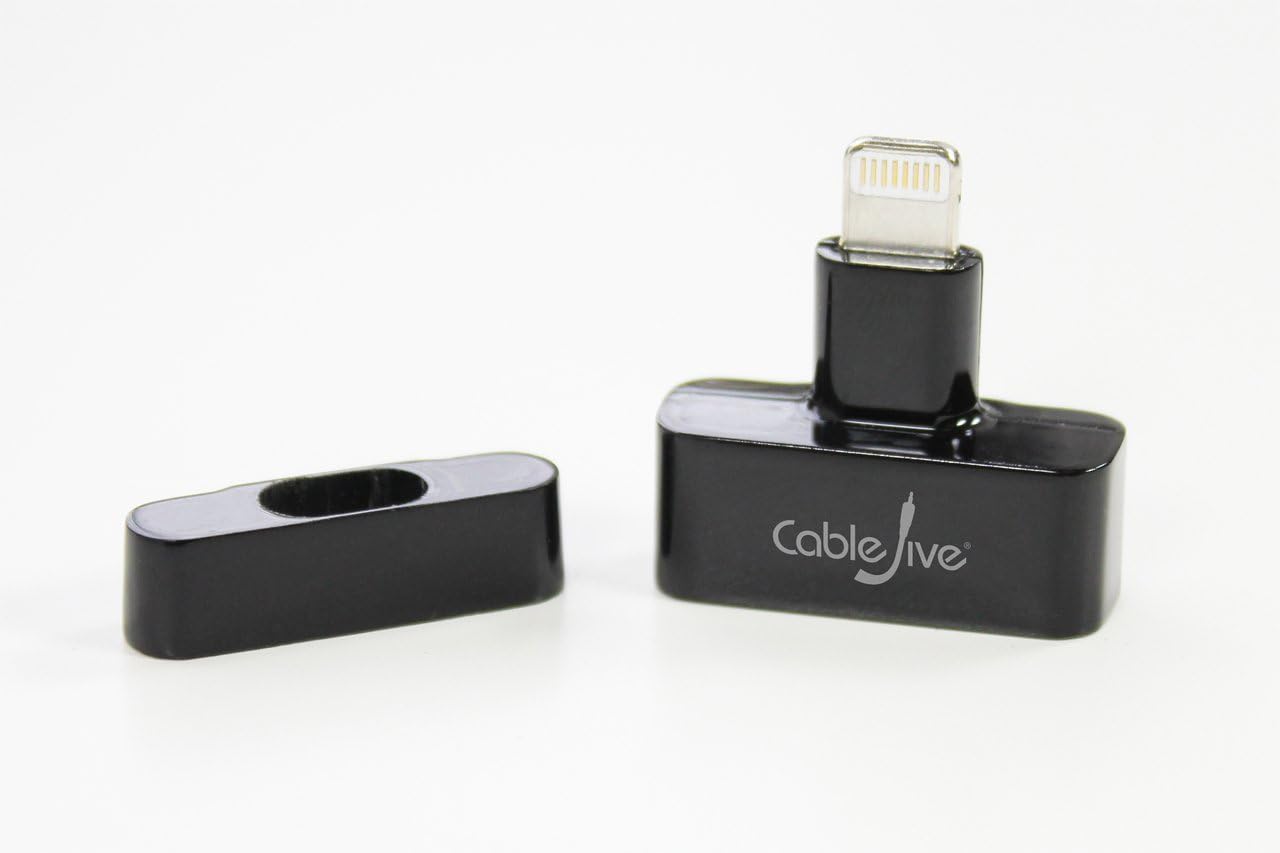 dockStubz L; Designed for iPhone 5/6/7/8/X, for iPad Air and for Lightning Accessories; Female to Male Case Adapter that Passes Full Functionality