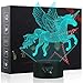 Meetrip Unicorn Lights, 3D Night Light for Kids, 7 Colors Touch Table Desk Lamps, LED Vision Illusion Lighting with USB, Baby Bedroom Sleep Lamp, Birthday Party for Children