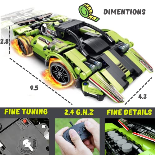 Remote Control Car Building Toy Set 2 Model Cars Kit to Build. Birthday